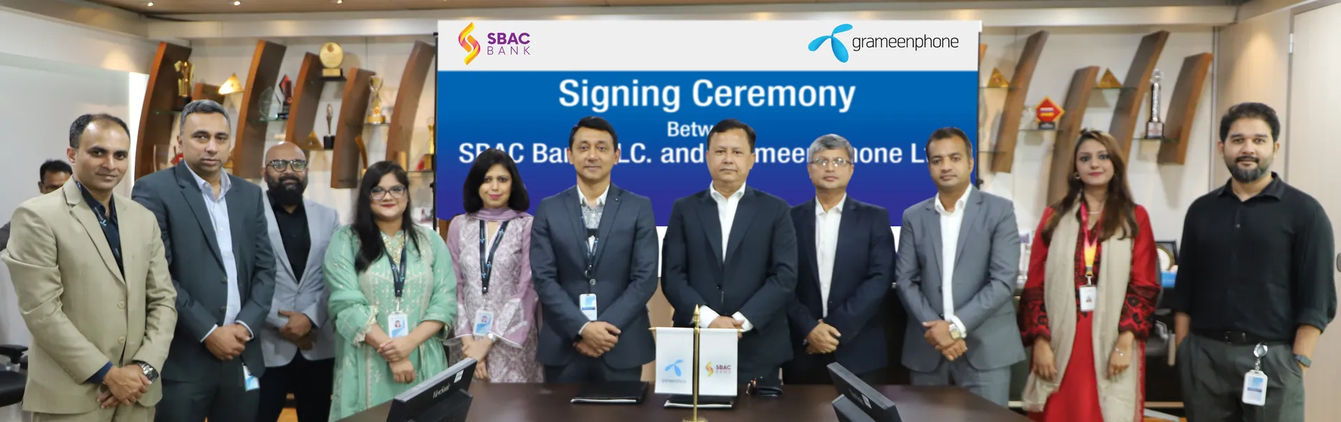 SBAC Signing of agreement between SBAC Bank and Grameen Phone